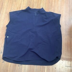 Figs, Rafaela Oversized Scrub Top, Navy Blue, Large